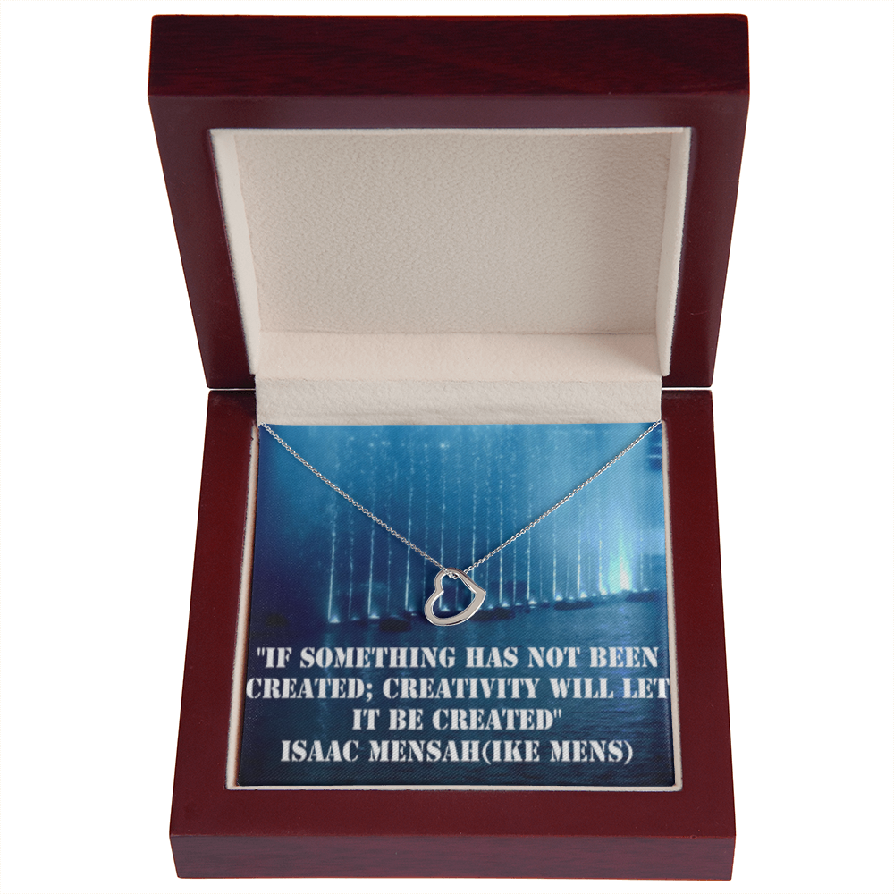 IKE MENS QUOTE DELICATE HEART NECKLACE