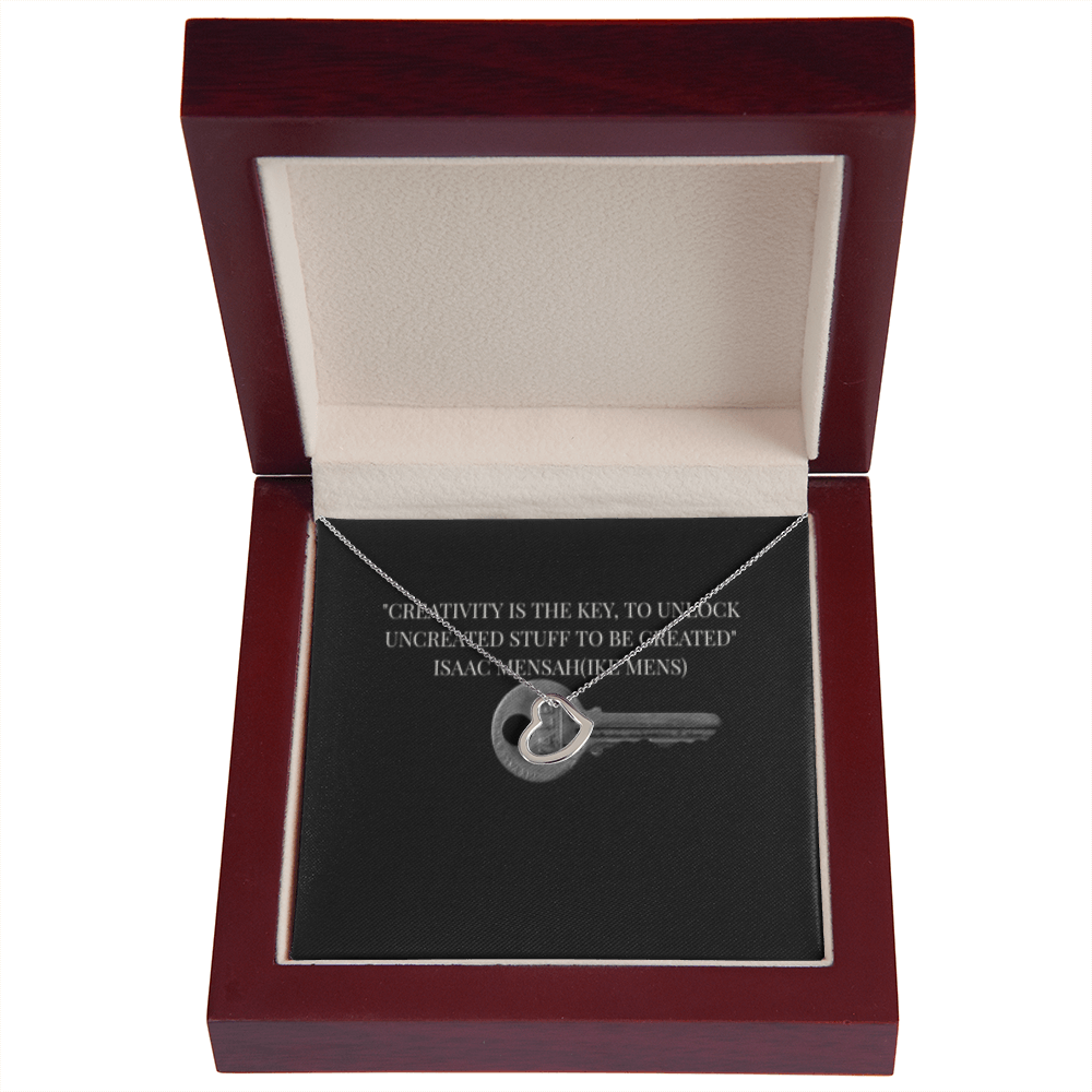 IKE MENS QUOTE DELICATE HEART NECKLACE
