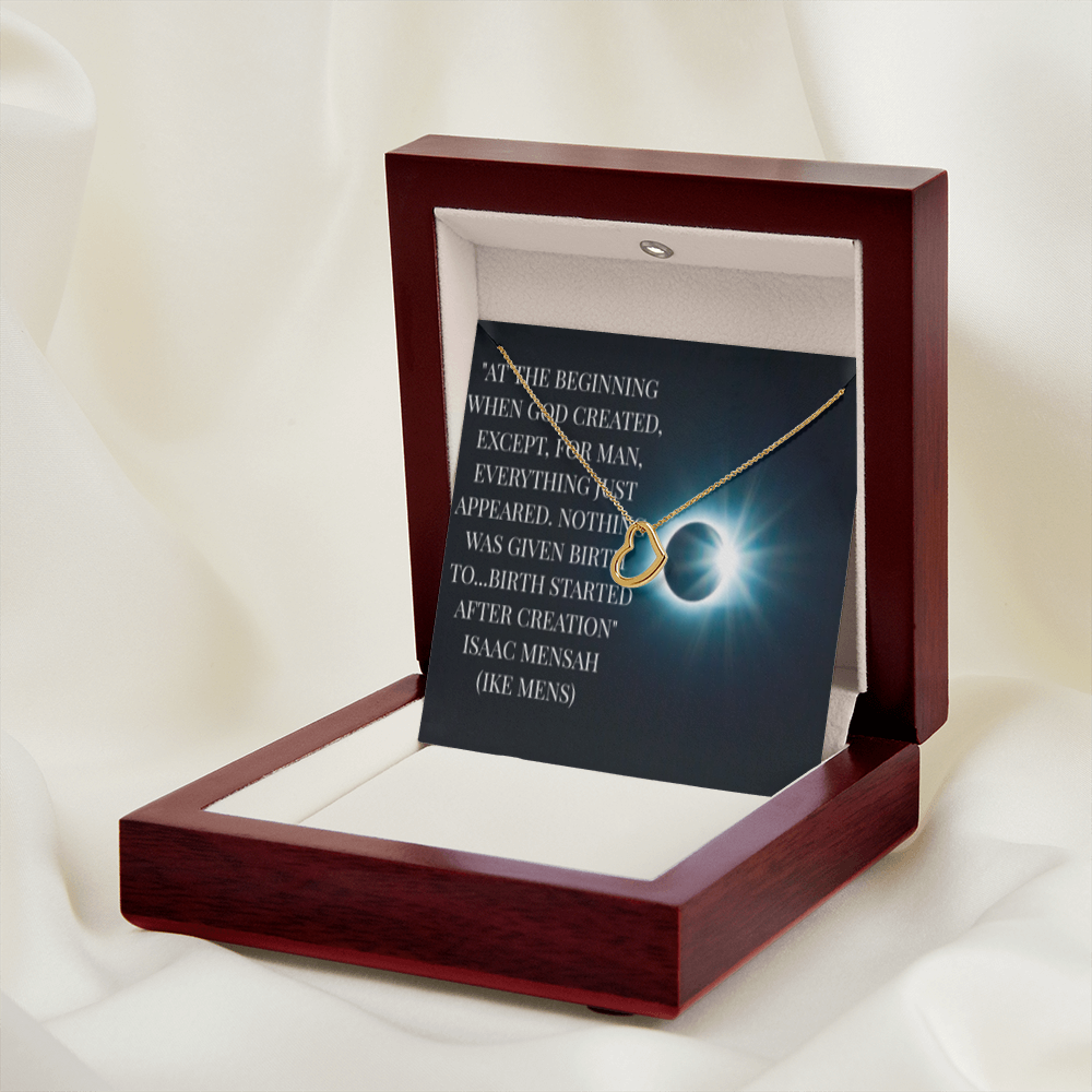 IKE MENS QUOTE DELICATE HEART NECKLACE