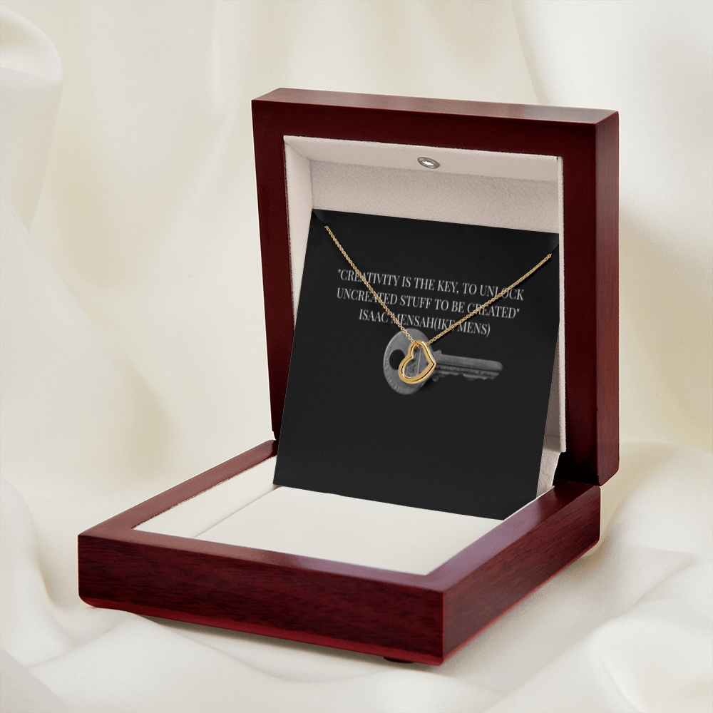 IKE MENS QUOTE DELICATE HEART NECKLACE