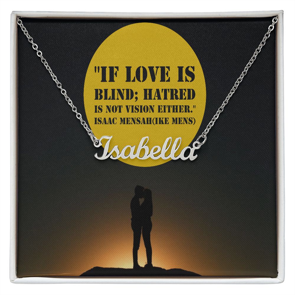 IKE MENS Quote Personalized Name Necklace