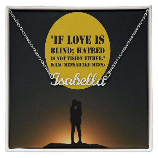 IKE MENS Quote Personalized Name Necklace