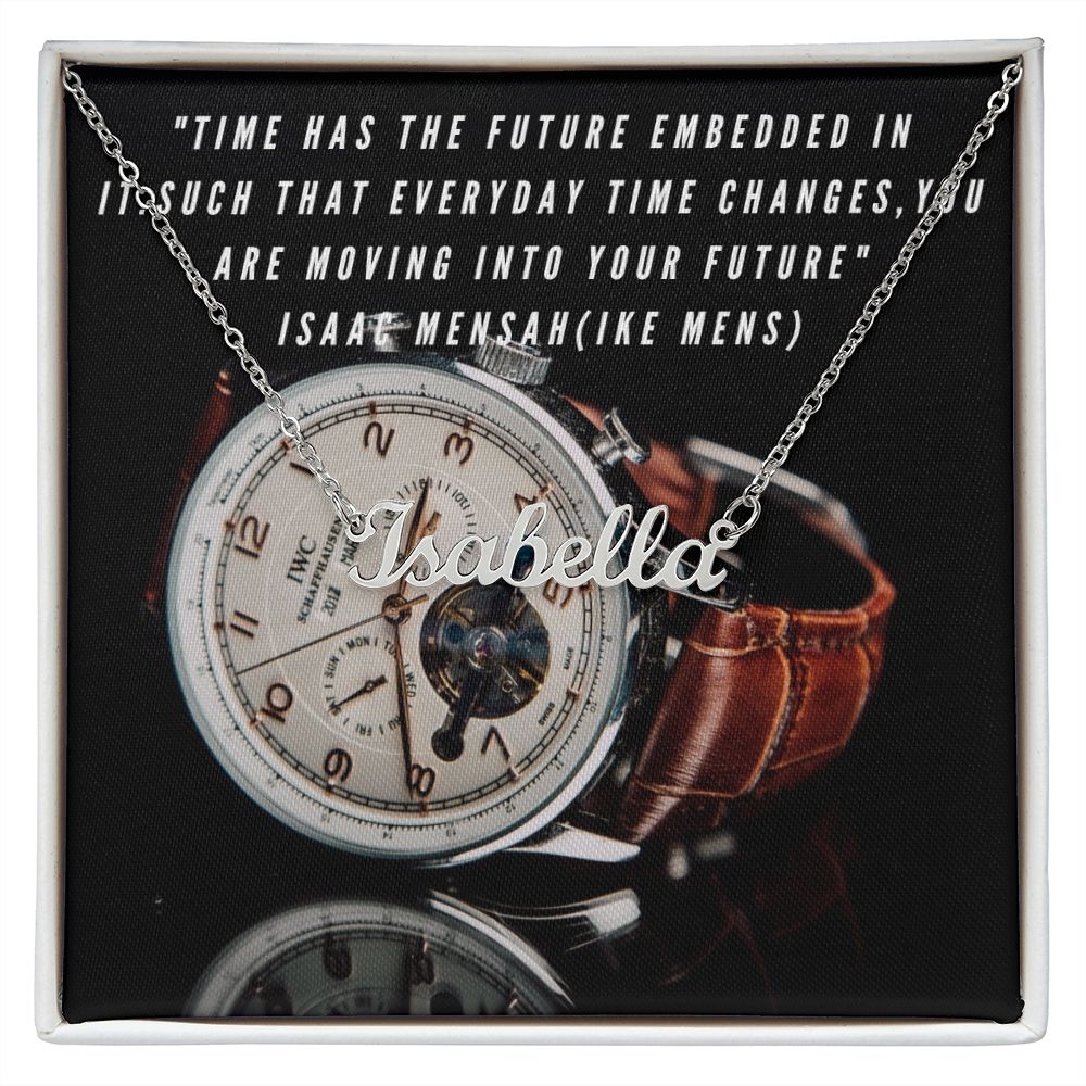 IKE MENS Quote Personalized Name Necklace