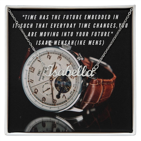 IKE MENS Quote Personalized Name Necklace