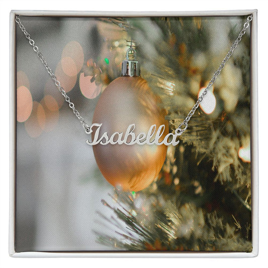 Merry Christmas Personalized Name Necklace