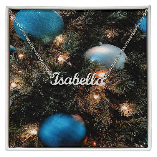 Merry Christmas Personalized Name Necklace