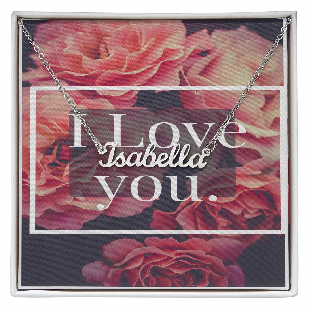 I LOVE YOU Name NeckIace