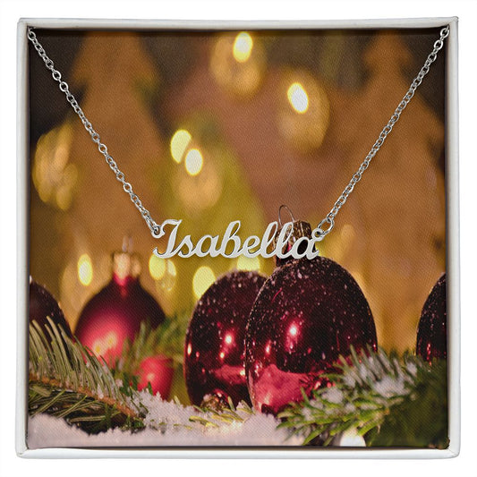 Merry Christmas Personalized Name Necklace