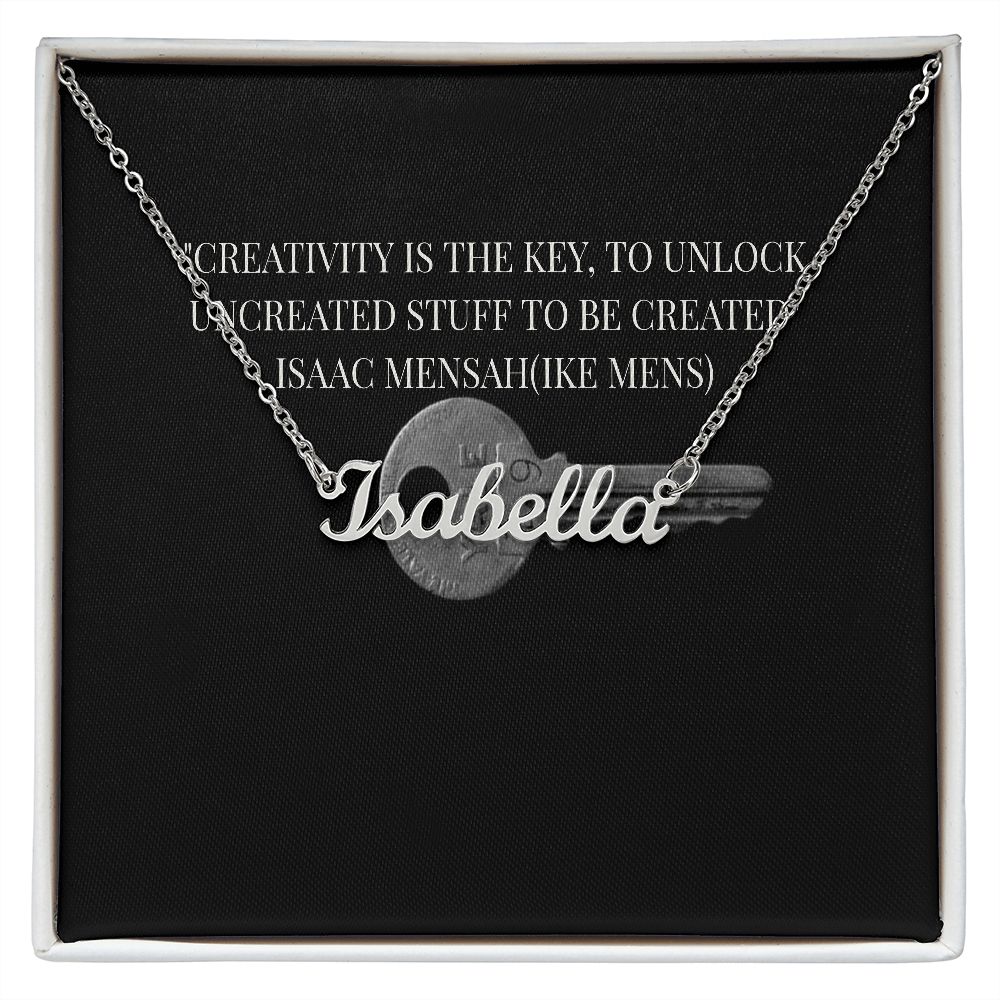 IKE MENS Quote Personalized Name Necklace