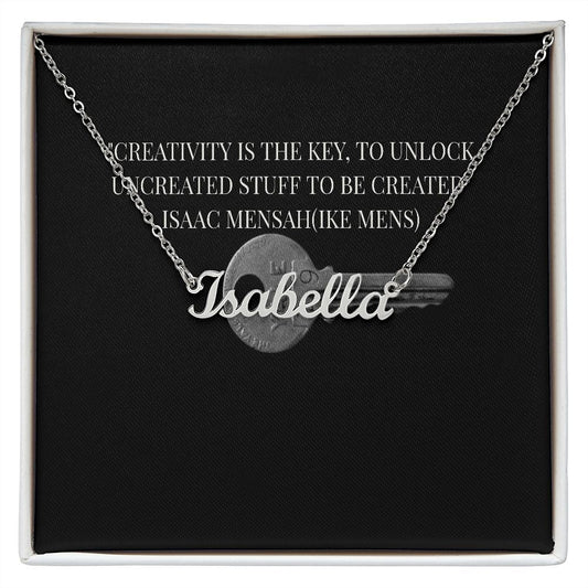 IKE MENS Quote Personalized Name Necklace