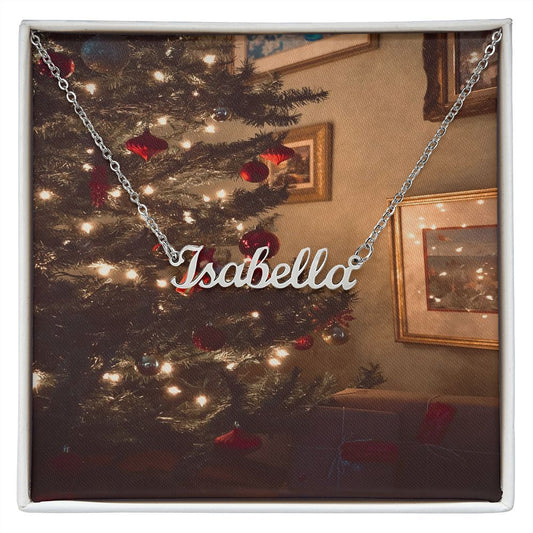 Merry Christmas Personalized Name Necklace