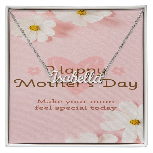Happy Mother's Day Name Necklace