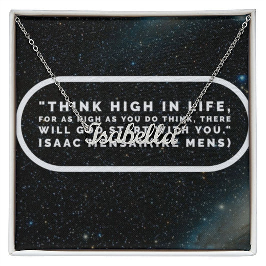 IKE MENS Quote Personalized Name Necklace