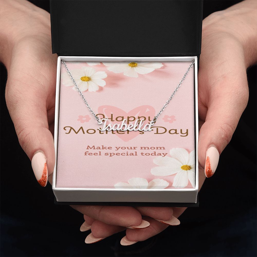 Happy Mother's Day Name Necklace