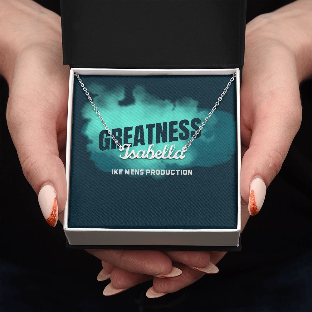 GREATNESS PERSONALIZED NAME NECKLACE