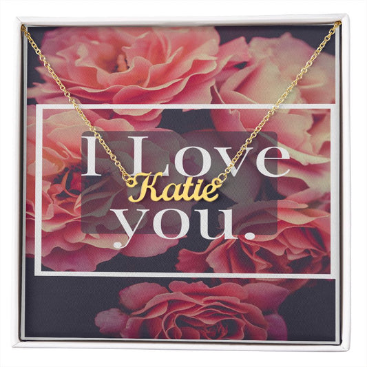 I LOVE YOU Name NeckIace