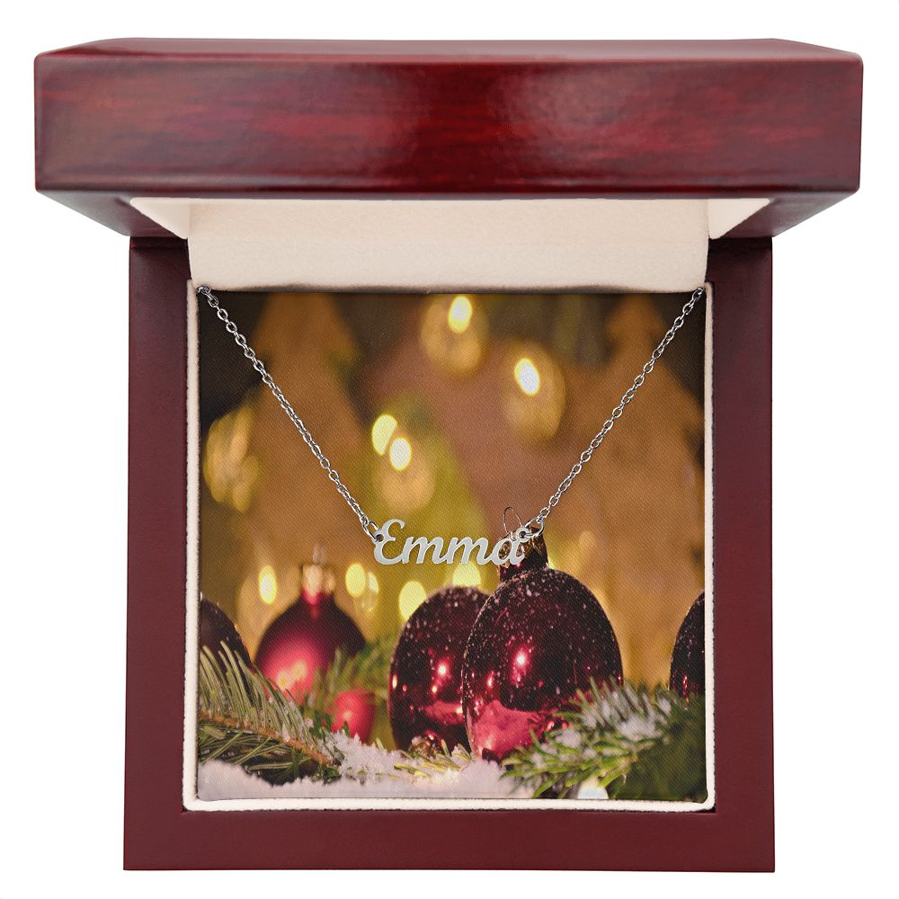 Merry Christmas Personalized Name Necklace