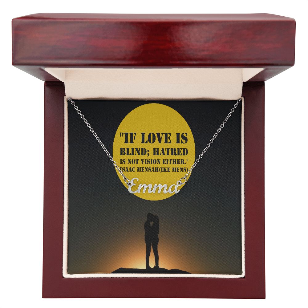 IKE MENS Quote Personalized Name Necklace