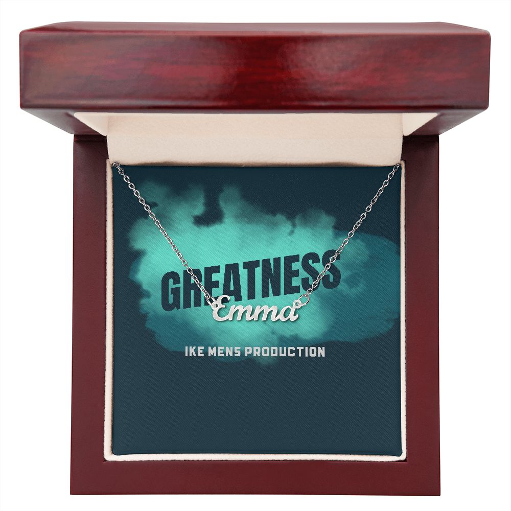 GREATNESS PERSONALIZED NAME NECKLACE