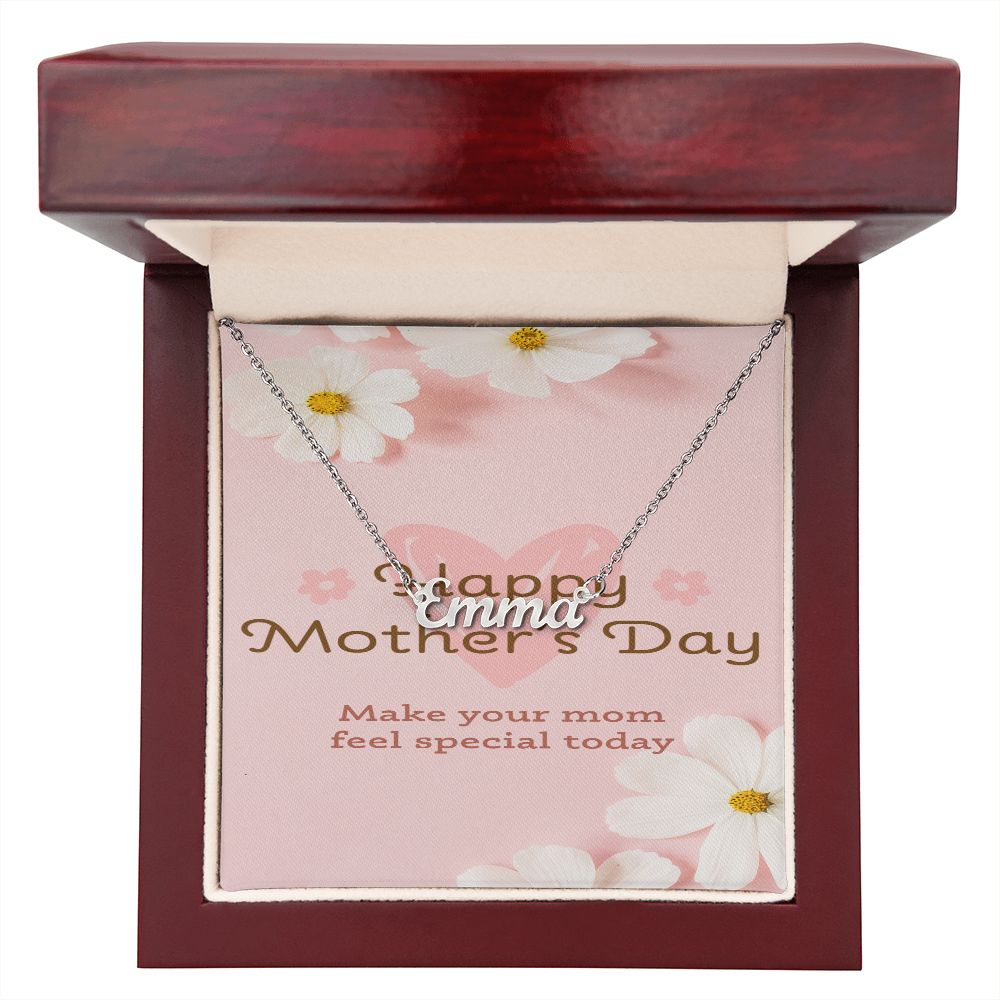 Happy Mother's Day Name Necklace
