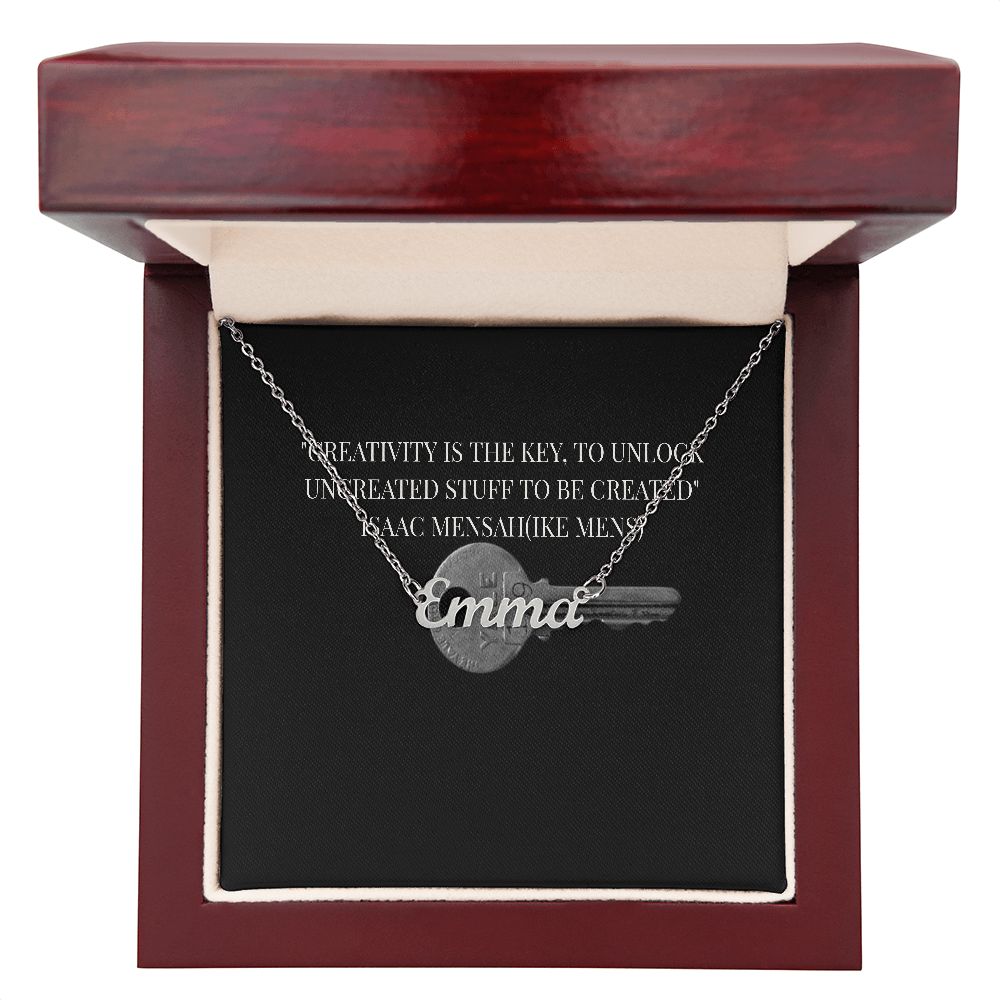 IKE MENS Quote Personalized Name Necklace