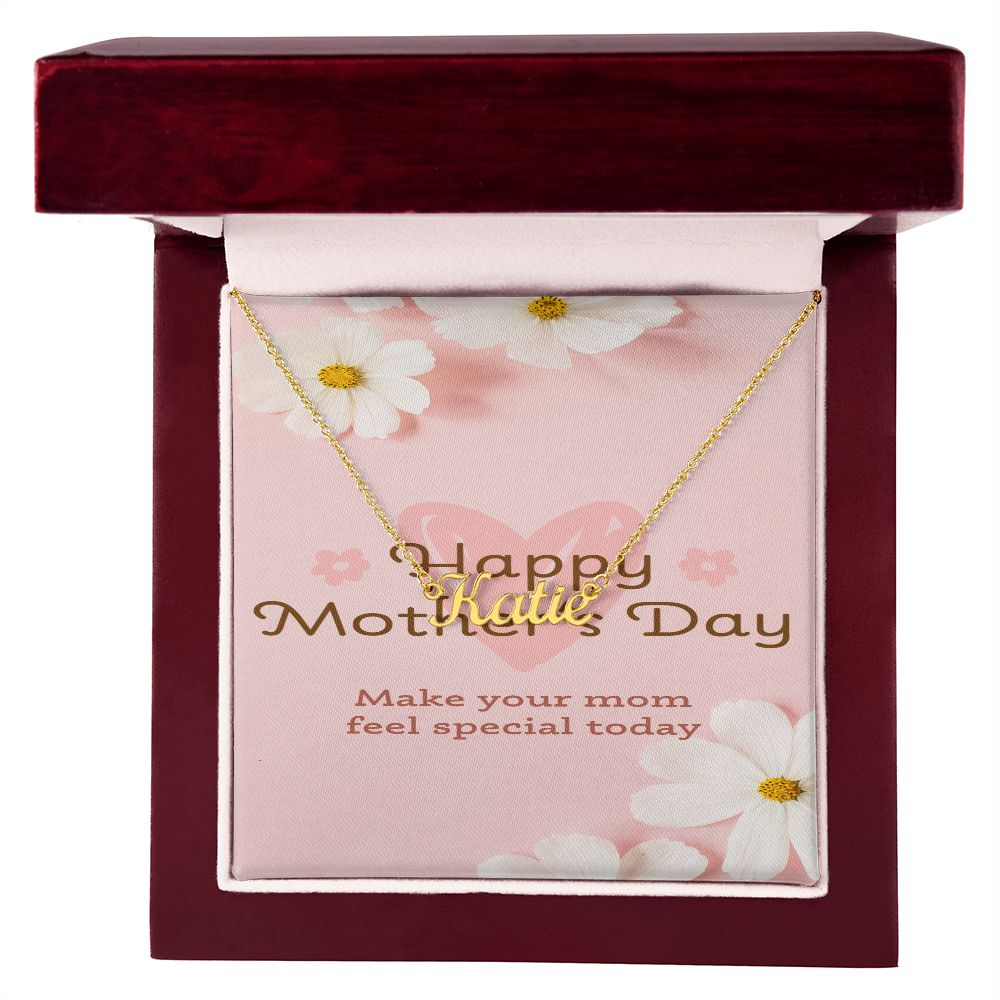 Happy Mother's Day Name Necklace