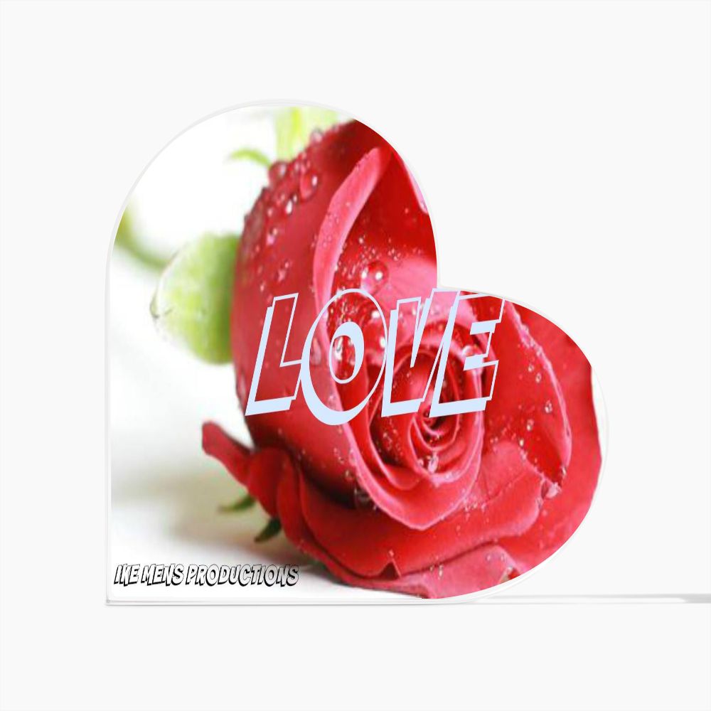 LOVE Acrylic Heart Plaque