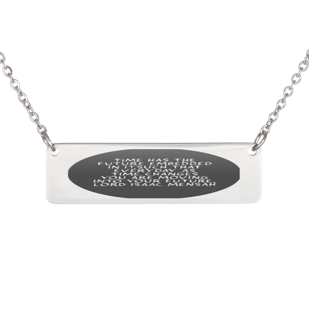 IKE MENS Quote Horizontal Bar Necklace
