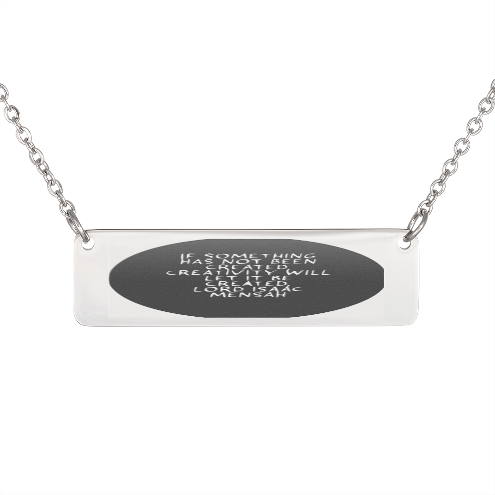 IKE MENS Quote Horizontal Bar Necklace