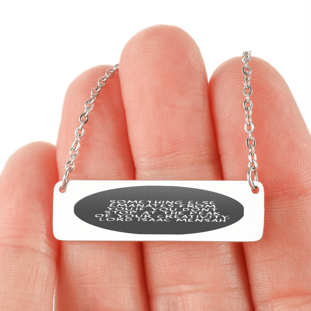 IKE MENS Quote Horizontal Bar Necklace