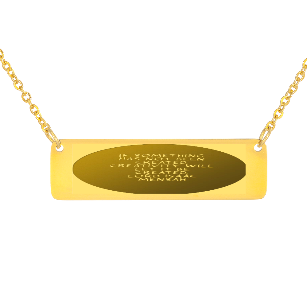 IKE MENS Quote Horizontal Bar Necklace