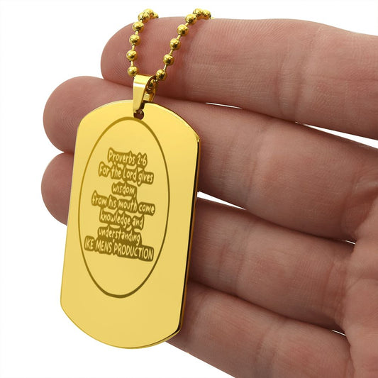 PROVERBS DOG TAG NECKLACE