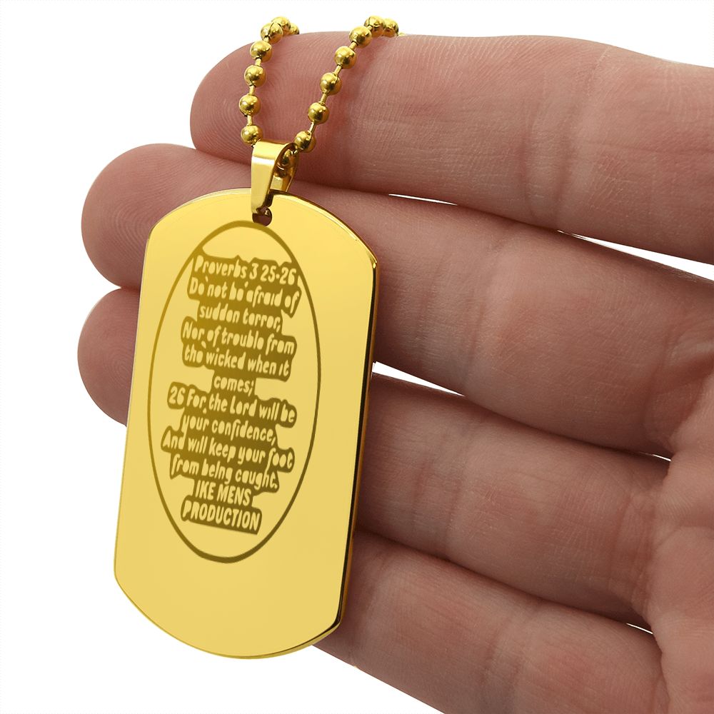 PROVERBS DOG TAG NECKLACE