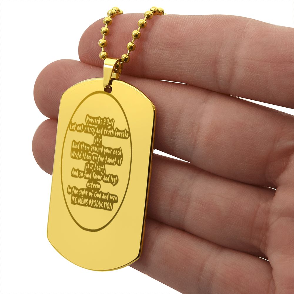 PROVERBS DOG TAG NECKLACE