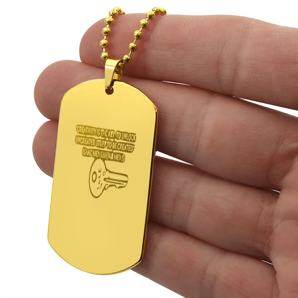 PROVERBS ENGRAVED DOG TAG NECKLACE