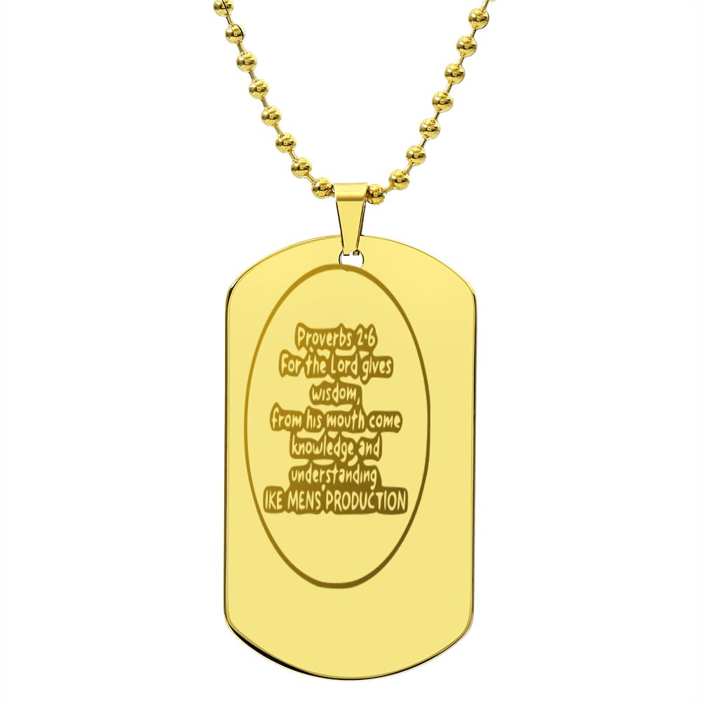 PROVERBS DOG TAG NECKLACE