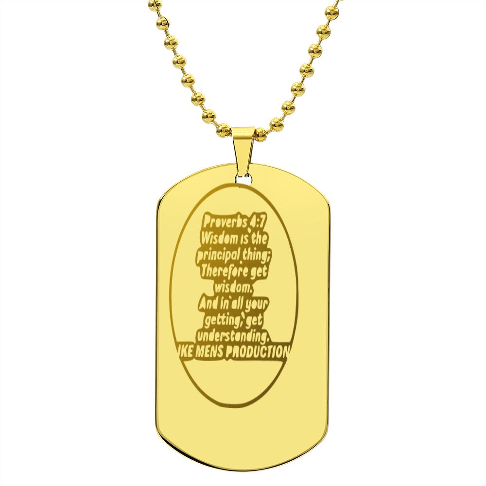 PROVERBS DOG TAG NECKLACE