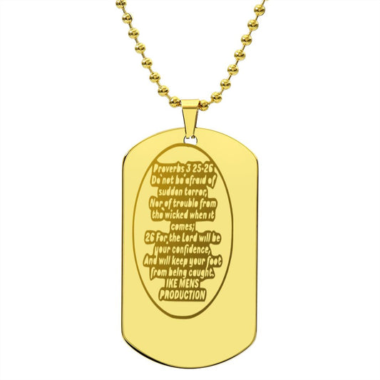 PROVERBS DOG TAG NECKLACE