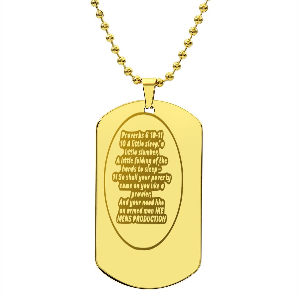PROVERBS DOG TAG NECKLACE