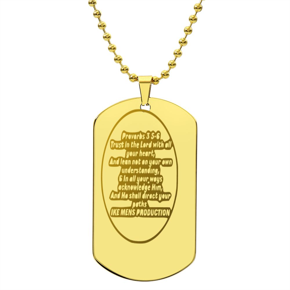PROVERBS DOG TAG NECKLACE