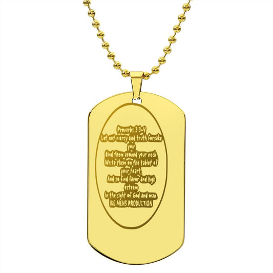 PROVERBS DOG TAG NECKLACE