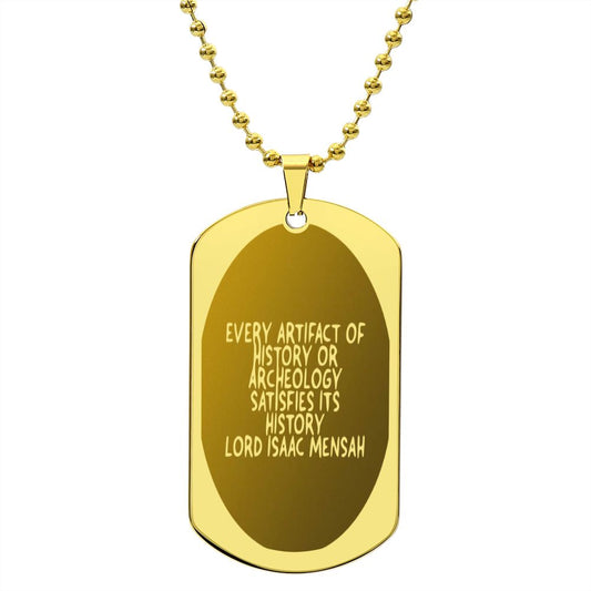 IKE MENS Quote ENGRAVED DOG TAG NECKLACE