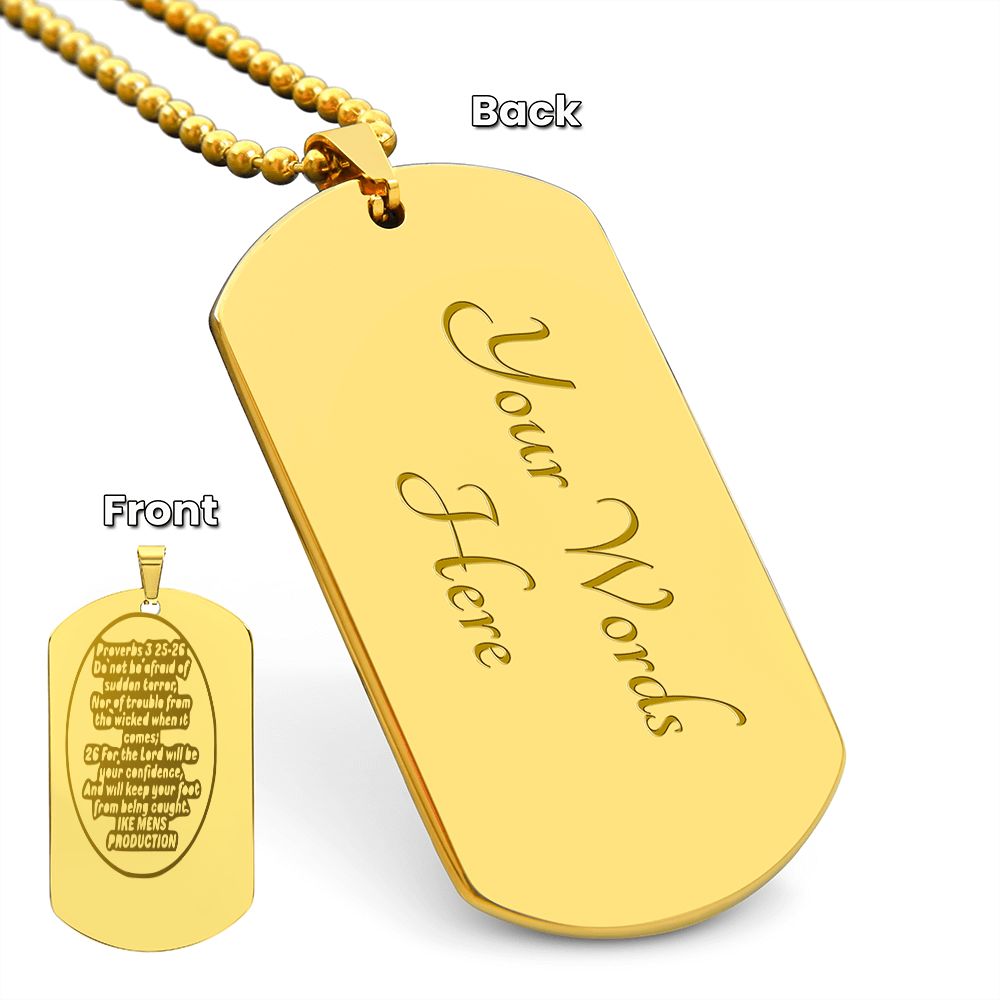 PROVERBS DOG TAG NECKLACE