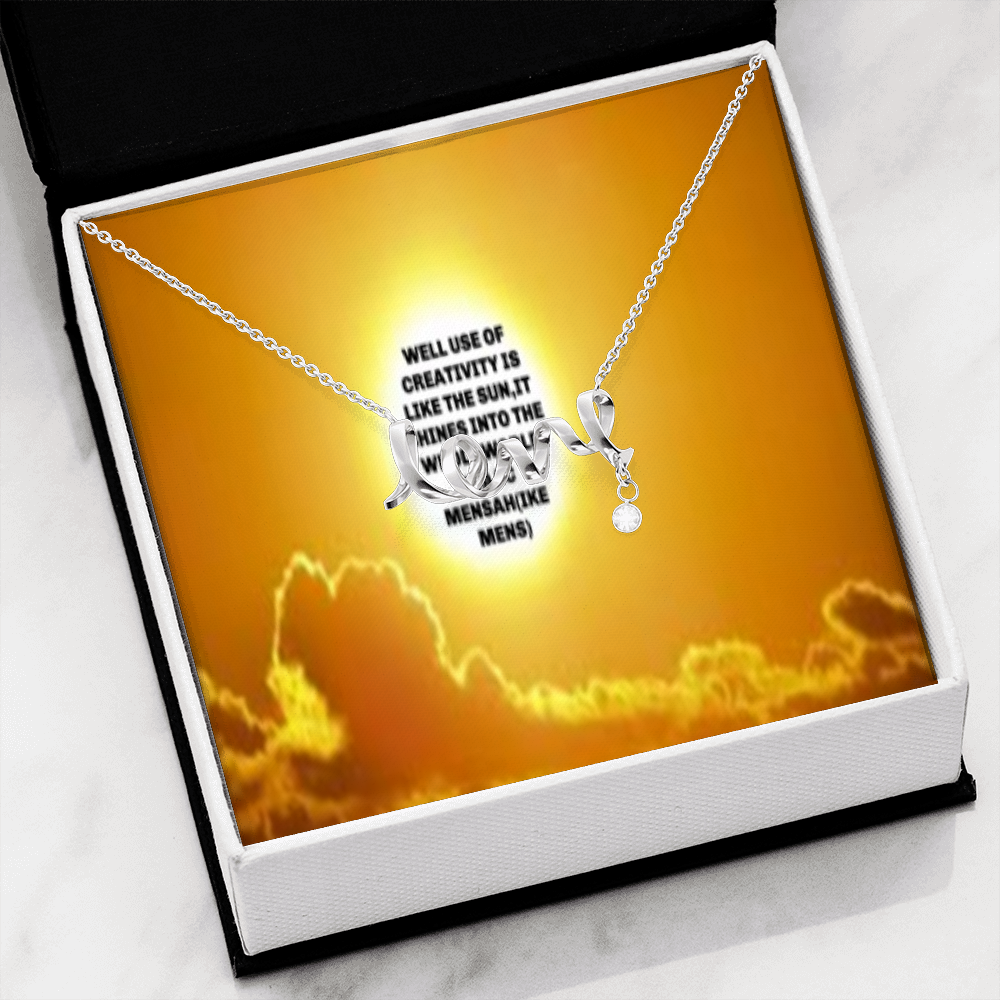 IKE MENS QUOTE SCRIPTED LOVE NECKLACE