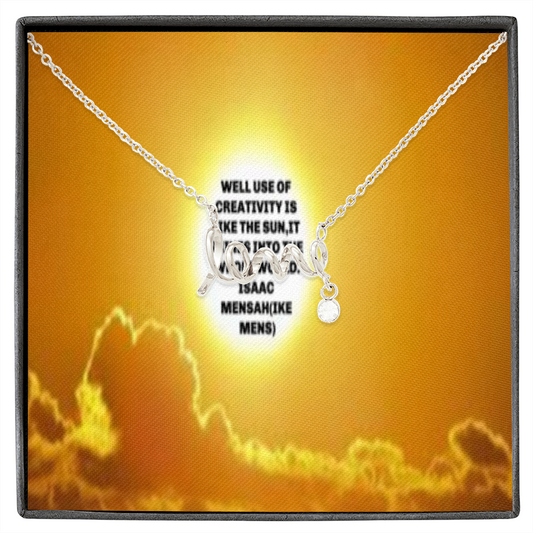 IKE MENS QUOTE SCRIPTED LOVE NECKLACE