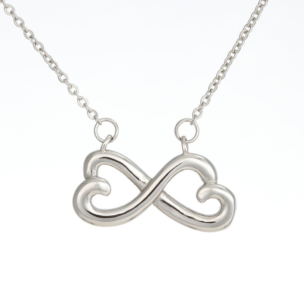 IKE MENS Quote Infinity Heart Necklace