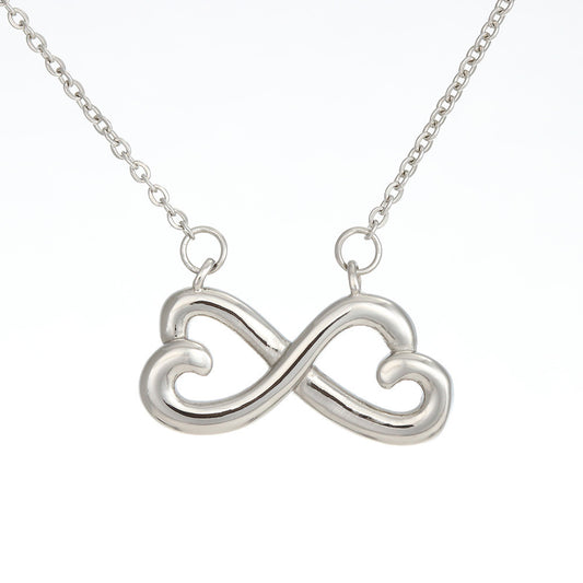 IKE MENS Quote Infinity Heart Necklace