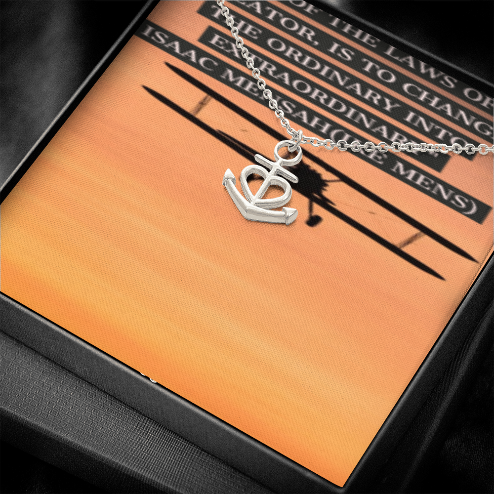 IKE MENS Quote Anchor Necklace