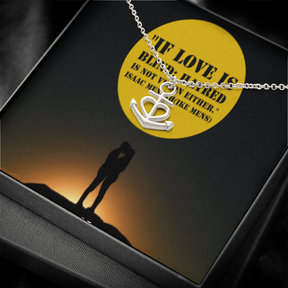 IKE MENS Quote Anchor Necklace