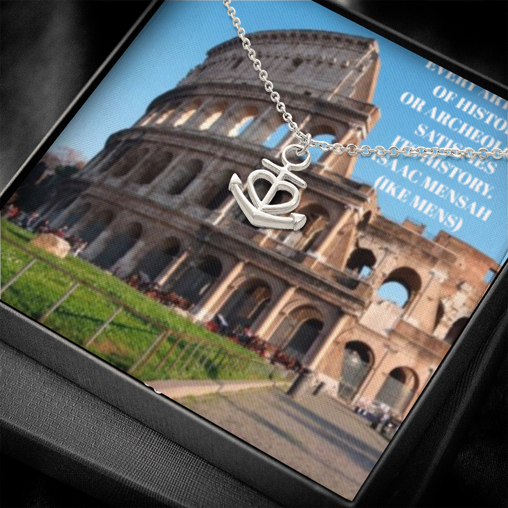 IKE MENS Quote Anchor Necklace